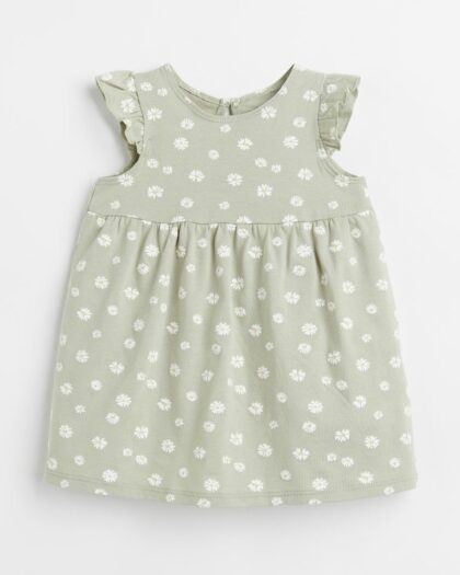 Ruffle-trimmed Jersey Dress