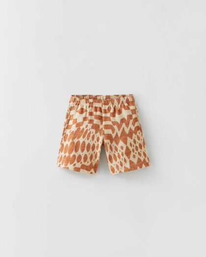 Long Printed Bermuda Shorts