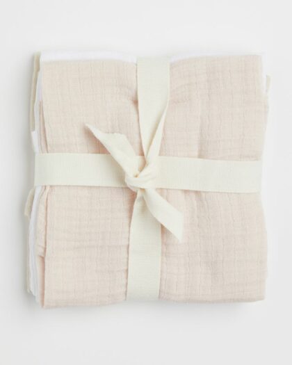 Set of 3 muslin baby blankets